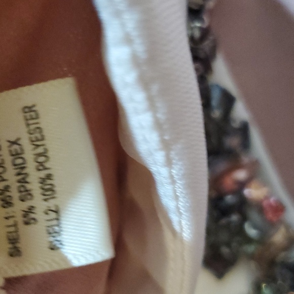 FAITH & JOY Women’s Dusty Pink Short Sleeve Top White Collar w/bling  S - Picture 4 of 6